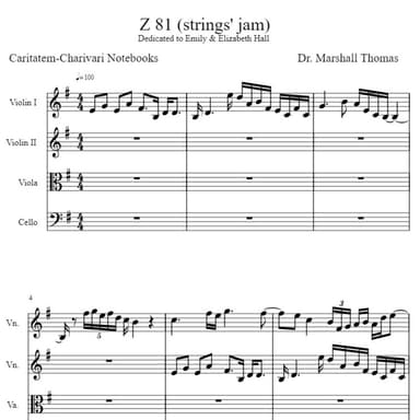 Z 81 (strings' jam) for String Quartet