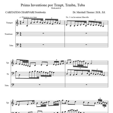 Prima Inventione por Trumpet, Trombone, Tuba