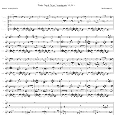 Trio for Flute & Pitched Percussion, Op. 101, No.2