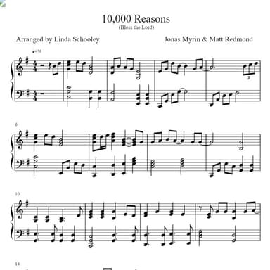 10,000 Reasons (Bless The Lord) (arr. Linda Schooley)