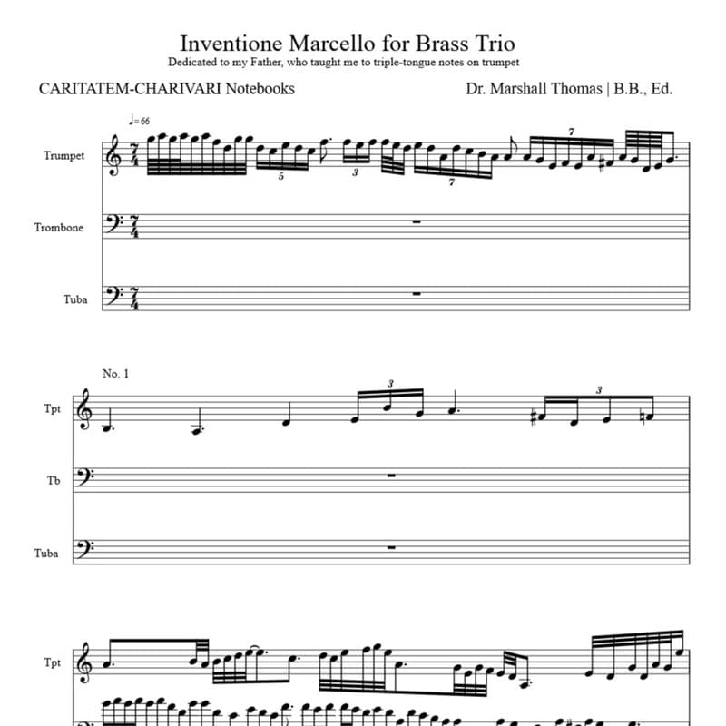 Inventione Marcello for Brass Trio