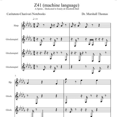 Z 41 (machine language) for Harp & Glockenspiels