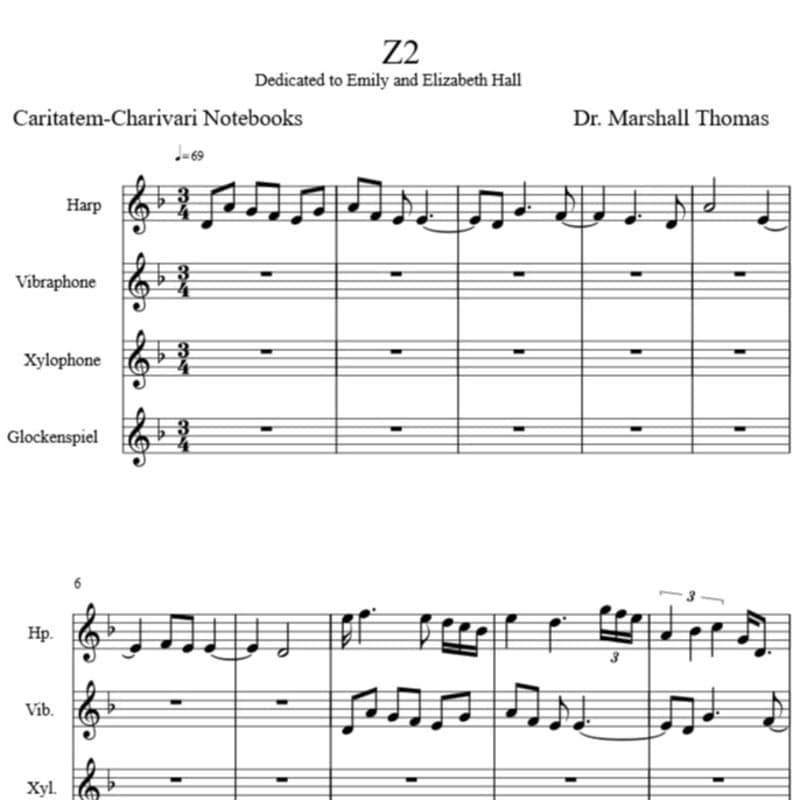 Z 2 for Harp & Percussion a Voce