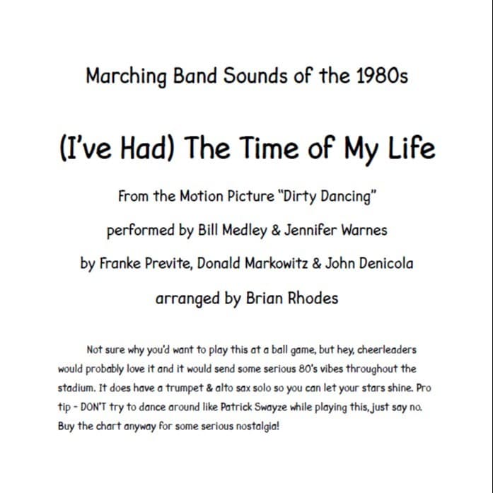 (i've Had) The Time Of My Life (arr. Brian Rhodes)