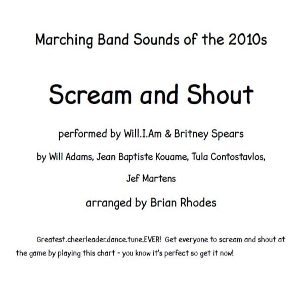 Scream & Shout (arr. Brian Rhodes)