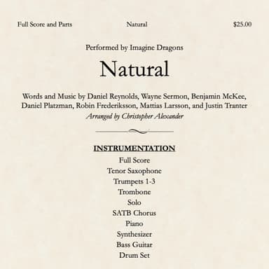 Natural (arr. Christopher Alexander)