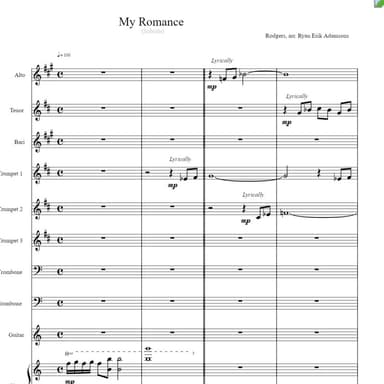 My Romance (arr. Ryan Erik Adamsons (ASCAP))