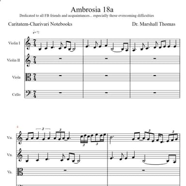 Ambrosia 18a for String Quartet