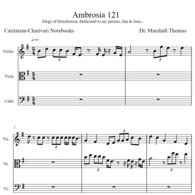 Ambrosia 121 for String Trio