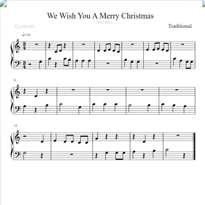 We Wish You A Merry Christmas (arr. Linda Schooley)