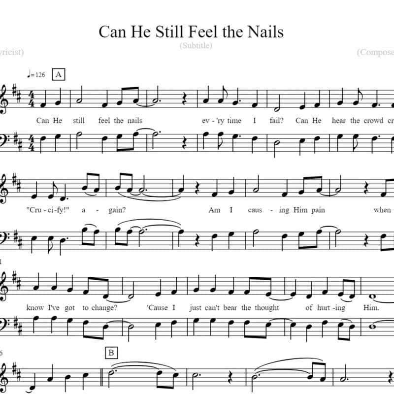 Feel The Nails (arr. Joshua Gulley)