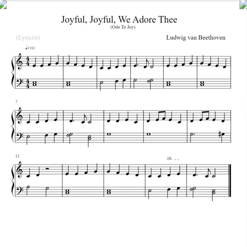 Joyful, Joyful, We Adore Thee (arr. Linda Schooley)