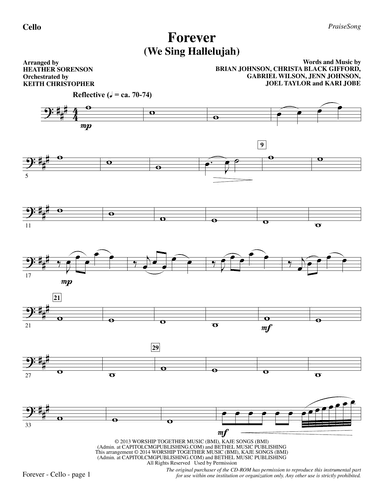 Forever (We Sing Hallelujah) - Cello