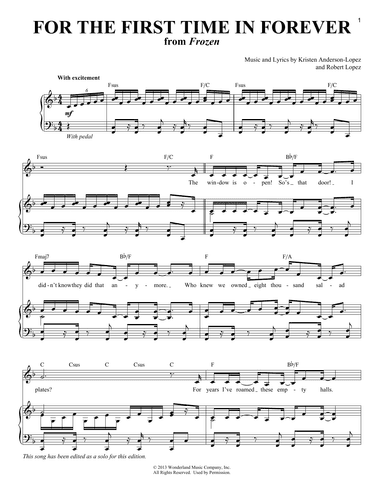 For The First Time In Forever (from Frozen)