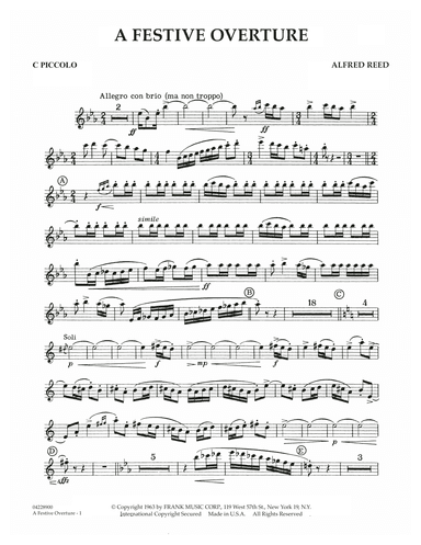 A Festive Overture - C Piccolo