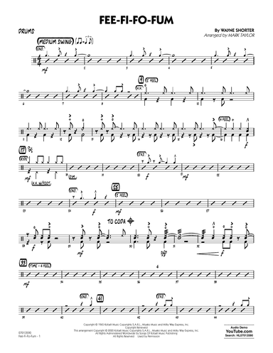 Fee-Fi-Fo-Fum (arr. Mark Taylor) - Drums