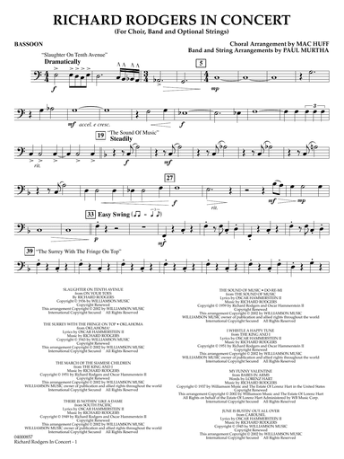 Richard Rodgers in Concert (Medley) (arr. Mac Huff, Paul Murtha) - Bassoon