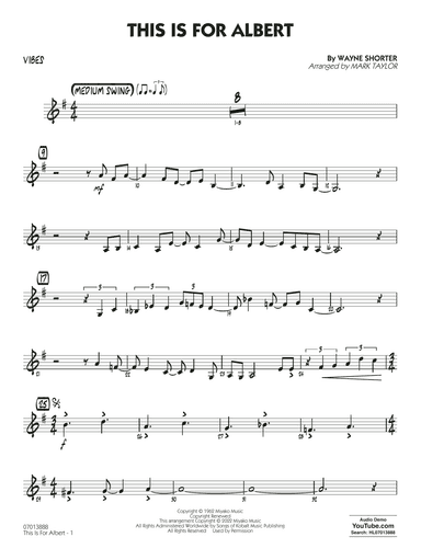 This Is For Albert (arr. Mark Taylor) - Vibes