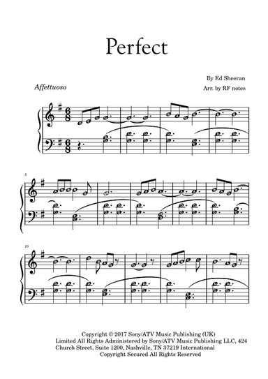 Perfect (arr. RF notes)