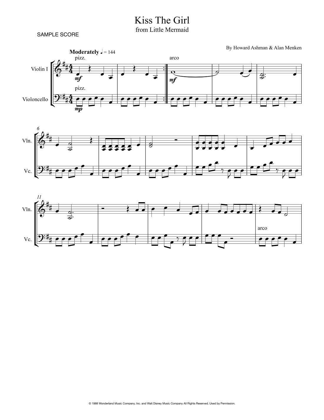 Kiss The Girl (arr. Sherry Lewis)