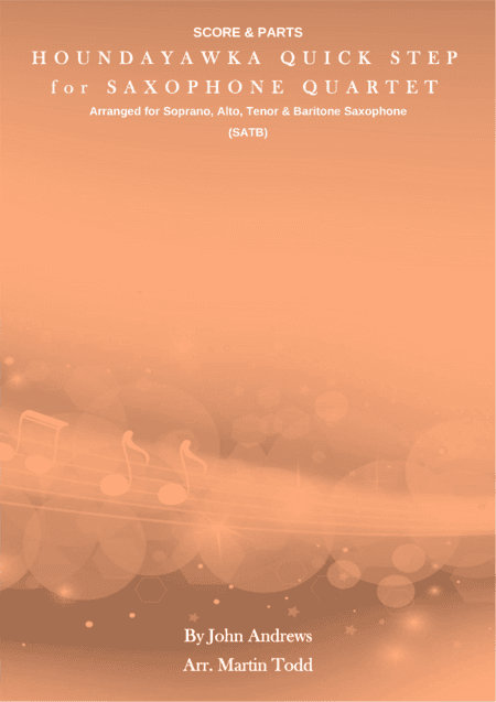 Houndayawka Quick Step for Saxophone Quartet (SATB) (arr. Martin Todd)