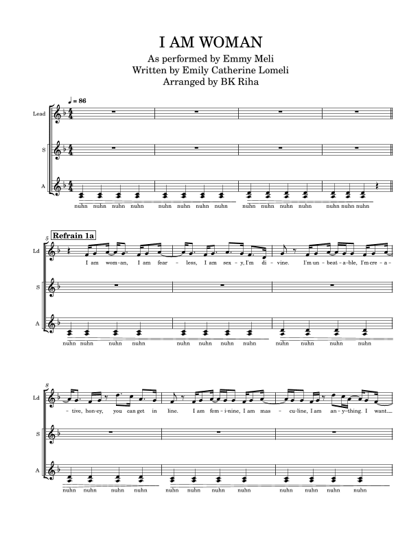 I Am Woman (arr. BK Riha / Brandy Kay Riha)