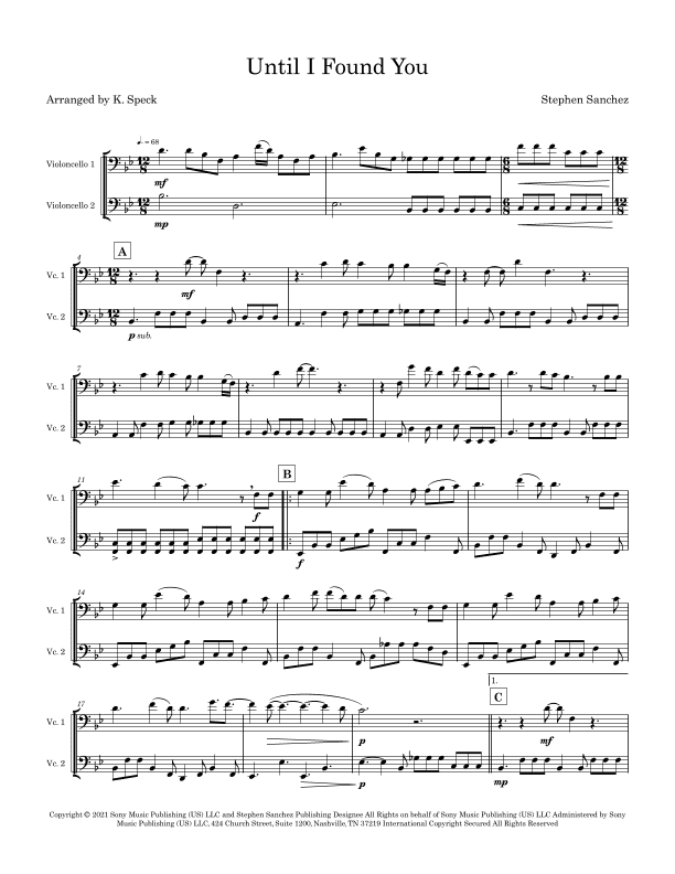 Until I Found You (arr. K. Speck)