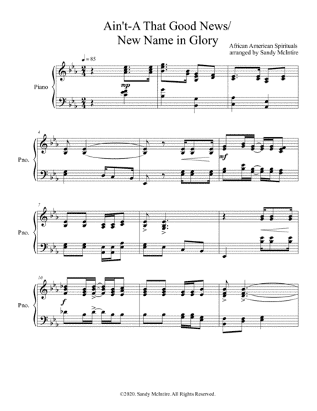 Ain't-A That Good News/New Name in Glory (arr. Sandy McIntire)