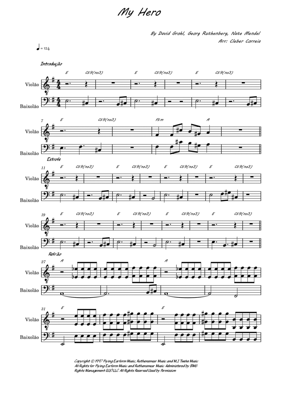 My Hero (arr. Cleber Correia)