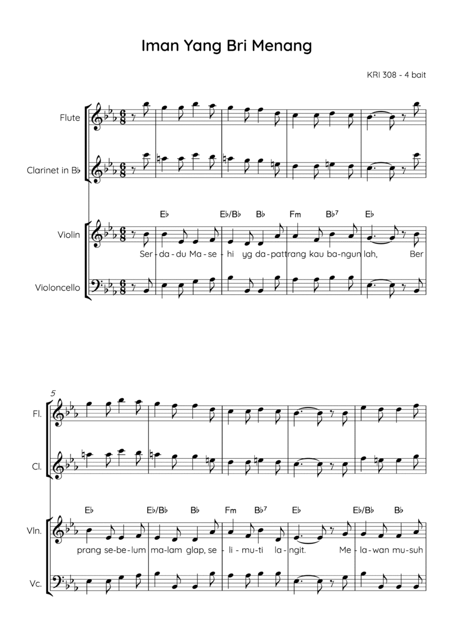 Faith is the Victory / Iman Yang Beri Menang (arr. Angie Wiranata)