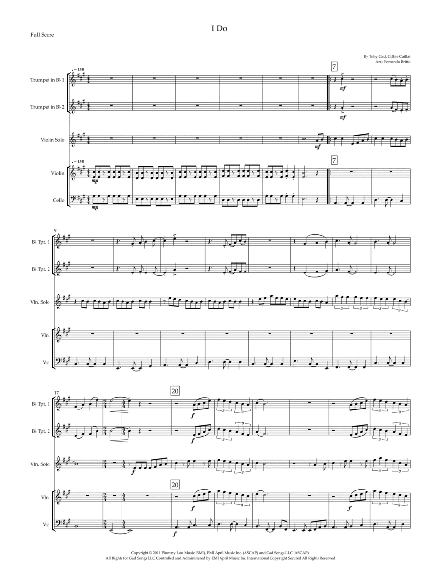 I Do (arr. Fernando Britto)