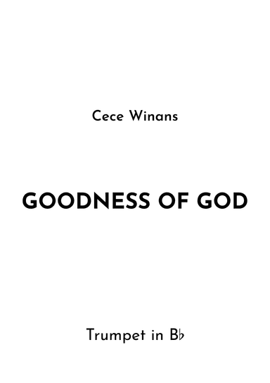 Goodness Of God (arr. Jireh J.)