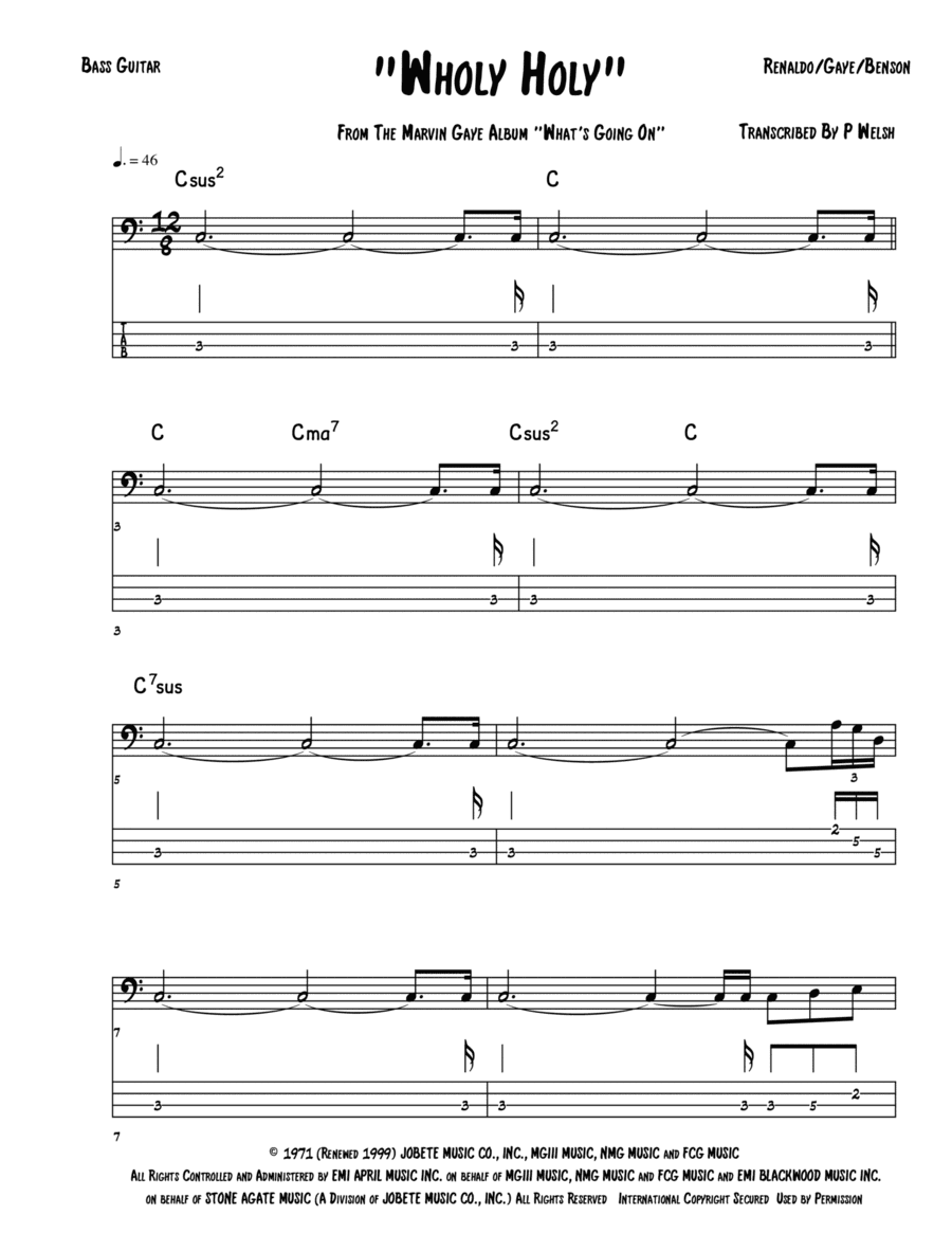 Wholy Holy (arr. Accubass)