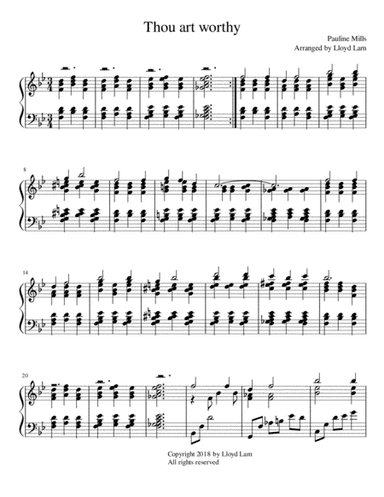 Thou art worthy (arr. Lloyd T. Lam)