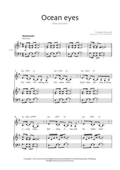 Ocean Eyes (arr. Robin Hood Editions)