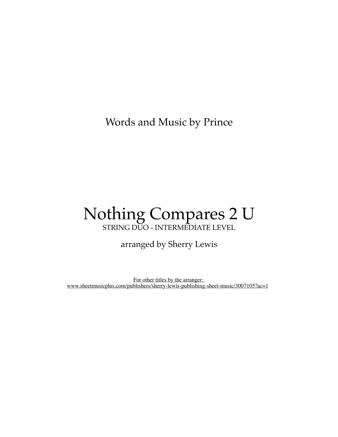 Nothing Compares 2 U (arr. Sherry Lewis)
