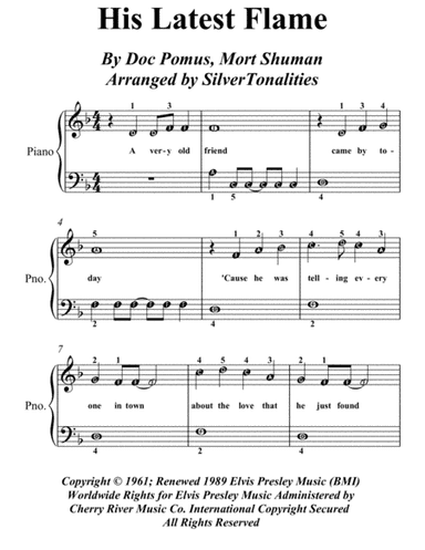 His Latest Flame (arr. SilverTonalities)