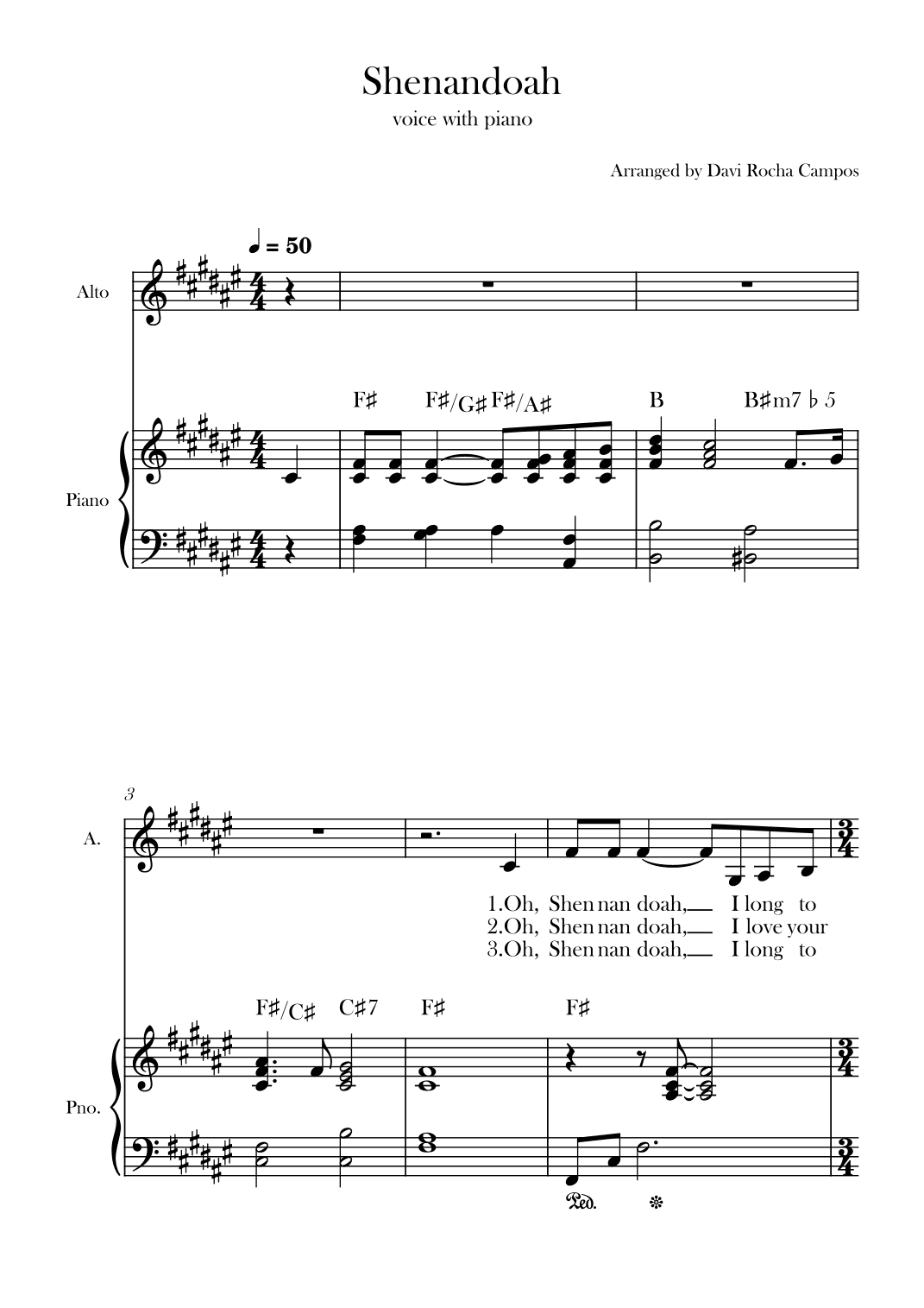 Shenandoah (arr. Davi Rocha Campos)