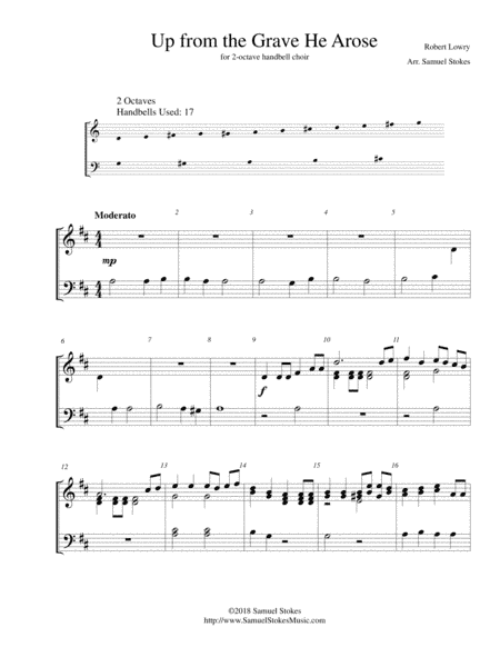 Up from the Grave He Arose (Low in the Grave He Lay) - for 2-octave handbell choir (arr. Samuel Stokes)