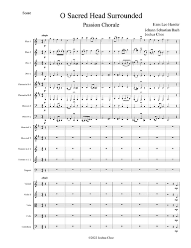 O Sacred Head Surrounded (arr. JMJ Arrangements)