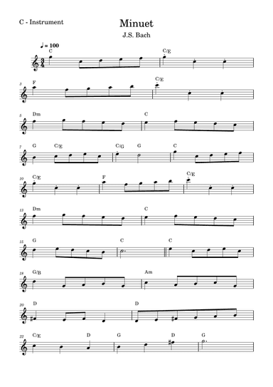 Minuet (arr. Fabio Eduardo de Oliveira)