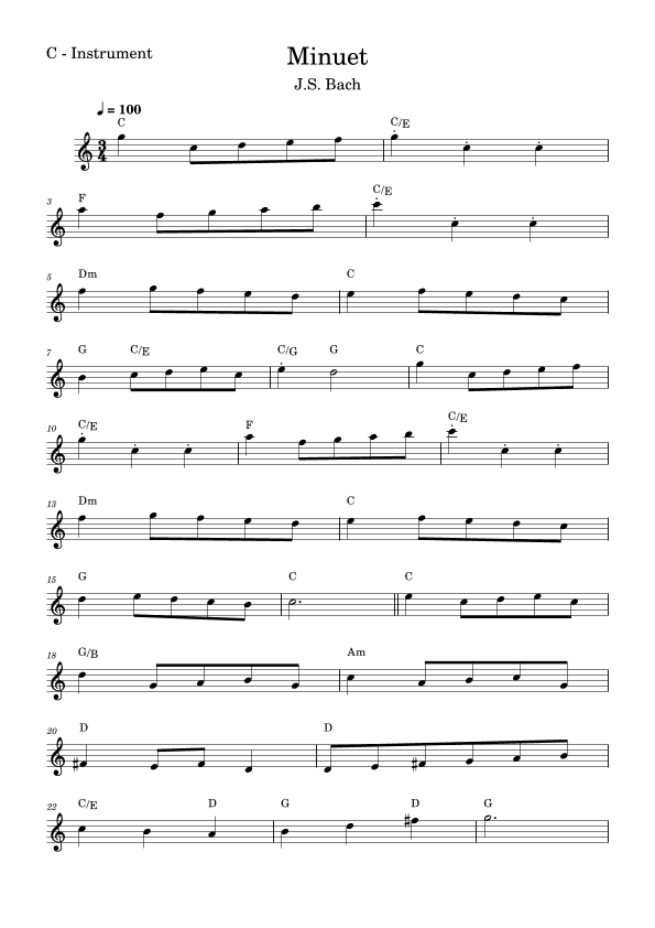 Minuet (arr. Fabio Eduardo de Oliveira)