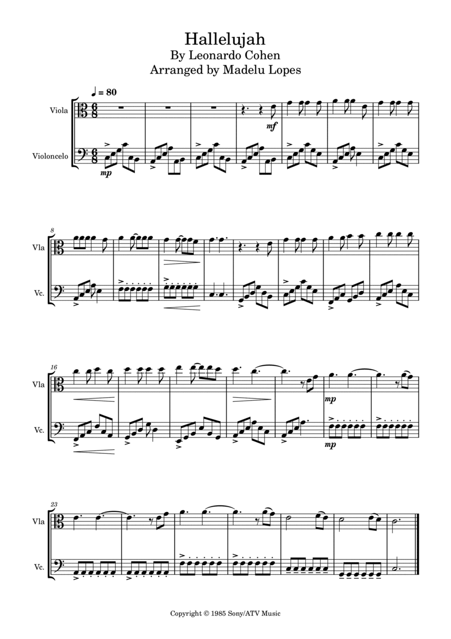 Hallelujah (arr. Madelu Lopes)