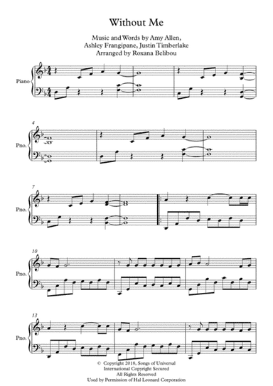 Without Me (arr. Roxana Belibou)