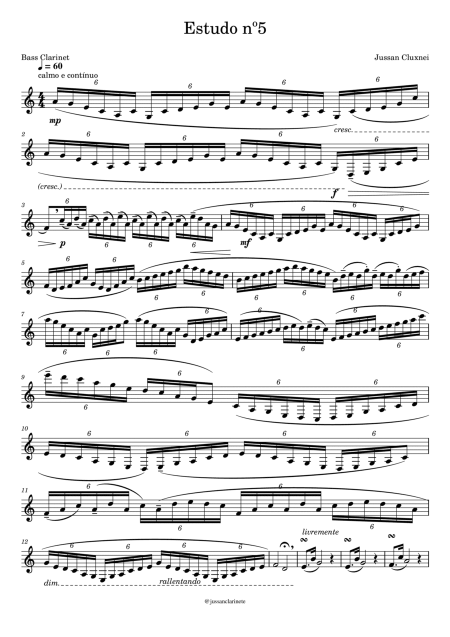 Estudo nº5 (solo bass clarinet)
