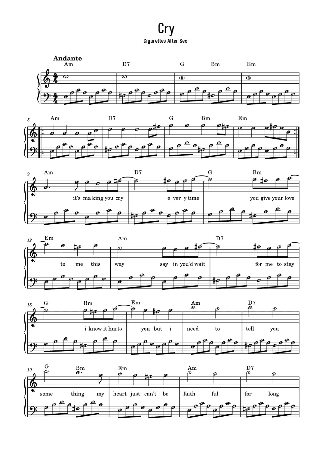 Cry (arr. eduardo)