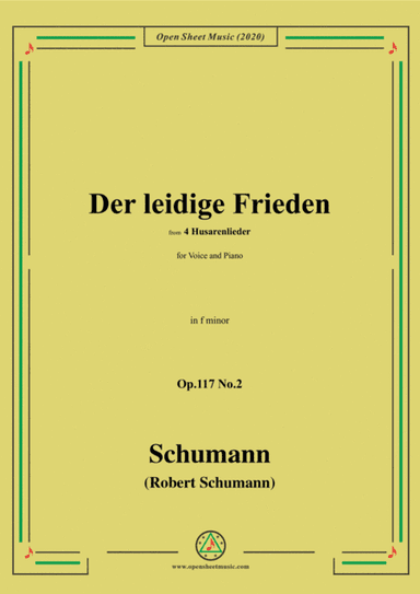 Schumann-Der leidige Frieden,Op.117 No.2,in f minor (arr. MSM)