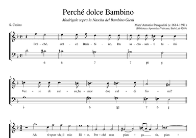 Perché dolce Bambino (arr. Early Music Scores)