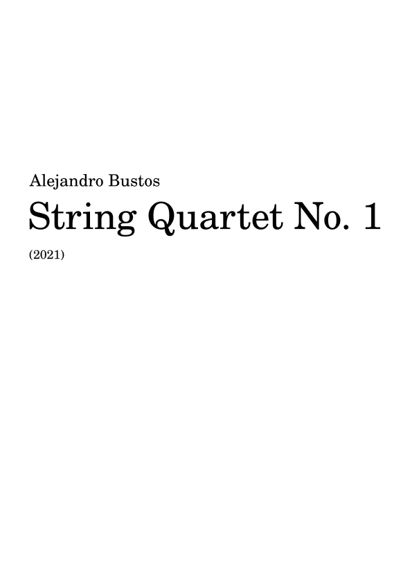 String Quartet No. 1