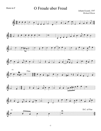 O Freude eber Freud-French Horn (arr. J. Richard Dixon)